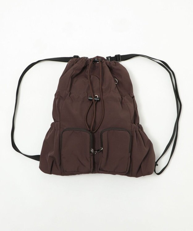 WEGO 2ポケットドロストナップサック ブラウン