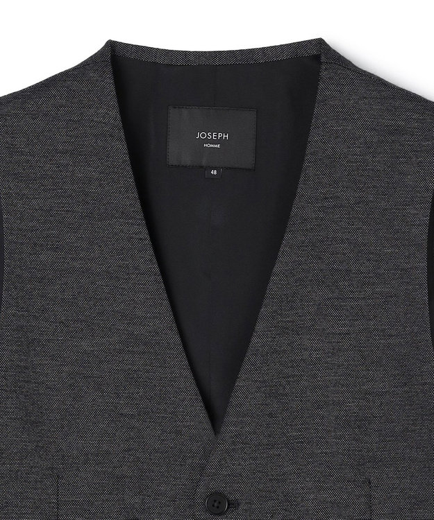 JOSEPH HOMME 新素材【ストレッチ/セットアップ対応】シルキーウールジャージー ジレ ライトグレー系