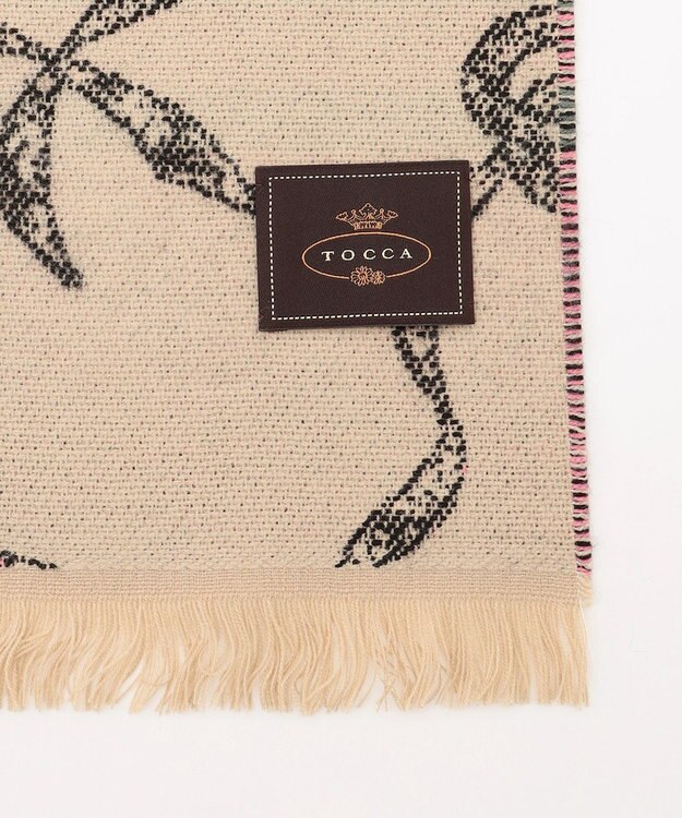 TOCCA 【フランス製】SHAKE RIBBON JAQUARD STOLE  ストール ベージュ系