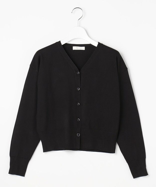 Feroux 【先行予約】美シルエット ニット カーディガン ブラック系