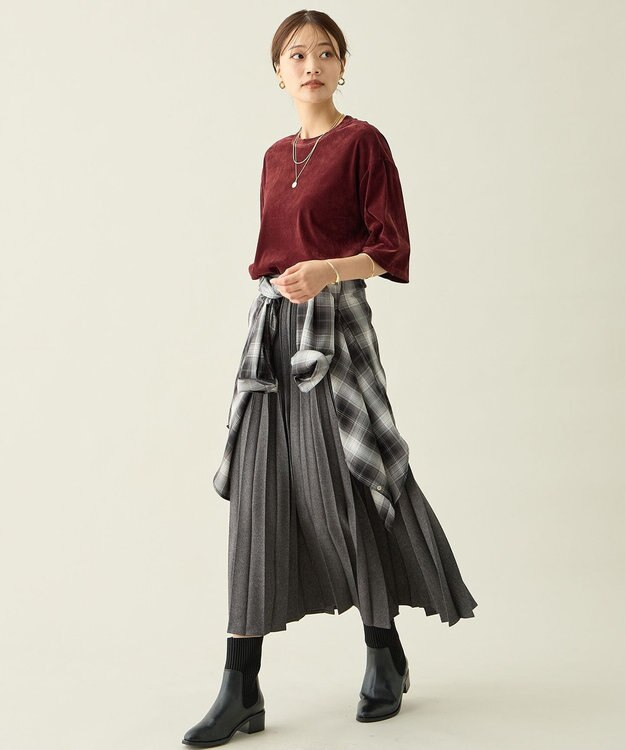 ANY チュールフロッキープルオーバー ボルドー