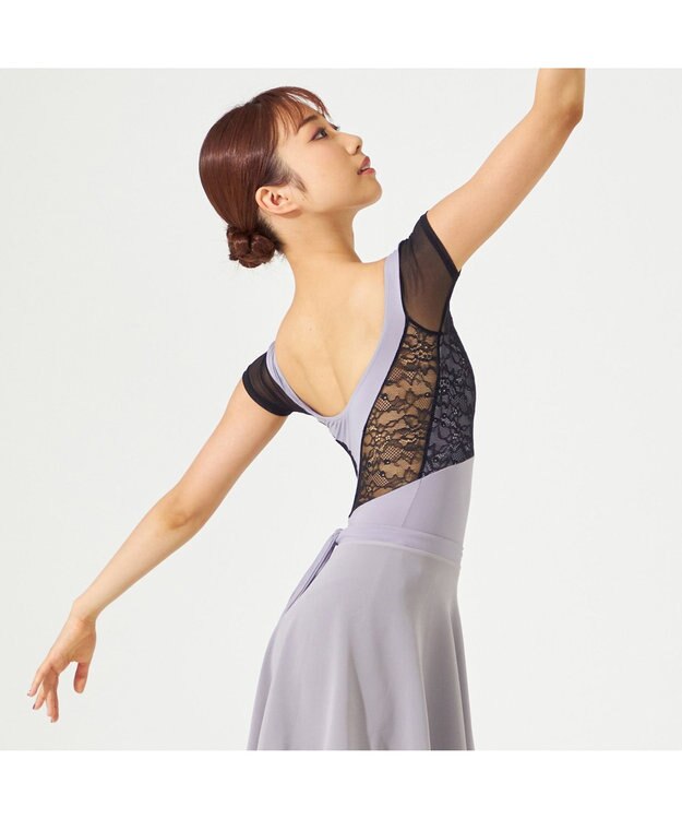 Chacott 【AKANE TAKADA】キャップスリーブレオタード チャコ-ルグレー