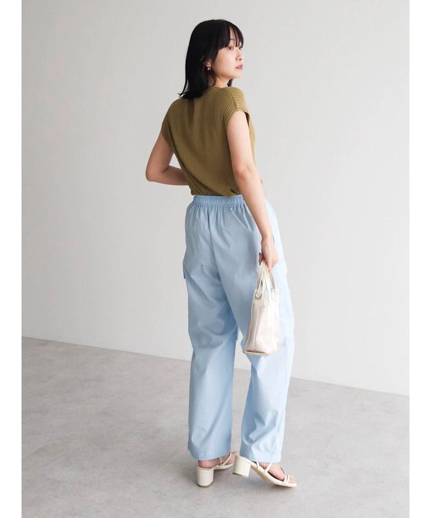 Green Parks ・Ｐｅｔｉｔ　Ｆｌｅｕｒ　フレンチスリーブリブニット Khaki