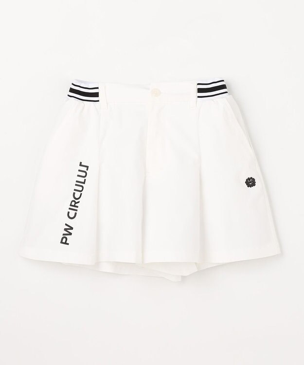PW CIRCULUS 【WOMEN】ボックスプリーツショーツ ゴルフウェア レディース ホワイト系