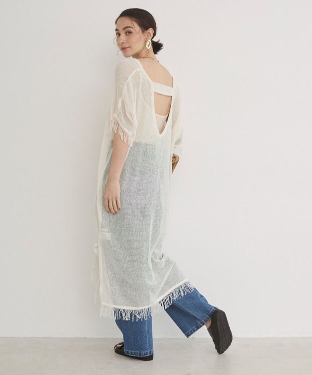 WEGO 【ANGIE VINTAGE】メッシュジレワンピース オフホワイト