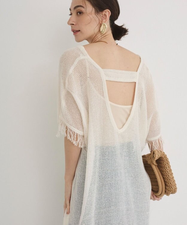 WEGO 【ANGIE VINTAGE】メッシュジレワンピース オフホワイト