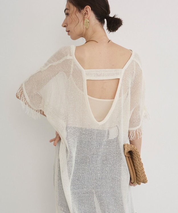 WEGO 【ANGIE VINTAGE】メッシュジレワンピース オフホワイト