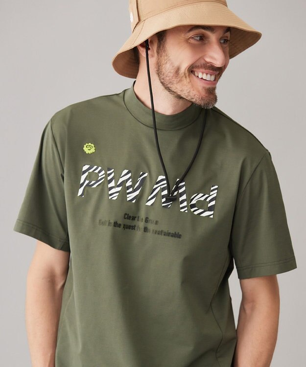 PW CIRCULUS 【UVカット / 吸水速乾 / 伸縮性抜群】【MEN】メッシュポケットモック カーキ系