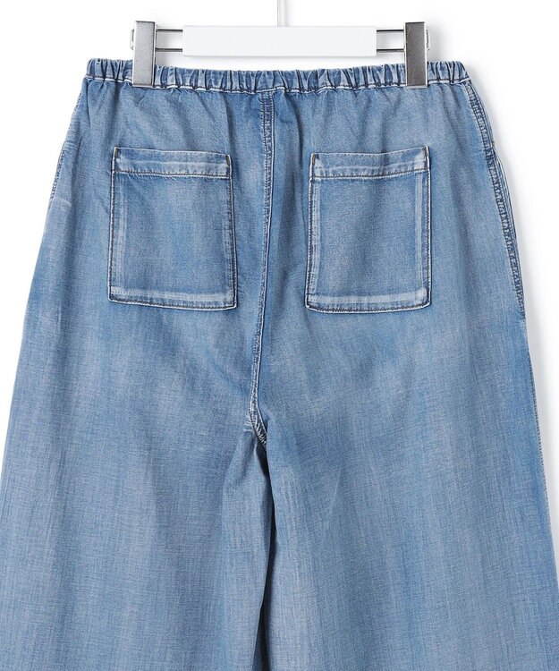 J.PRESS YORK STREET 【WOMEN】ライトダンガリー リラックスワイド パンツ ダルブルー系