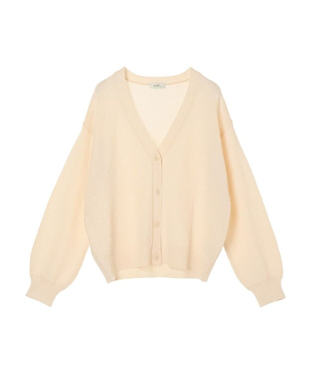 earth music&ecology ブークレＶネックカーディガン Ecru