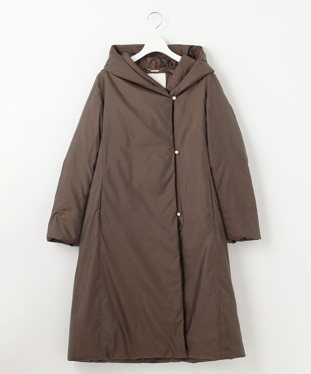 自由区 S ADSシャンブレータフタ ダウンコート ダークブラウン系