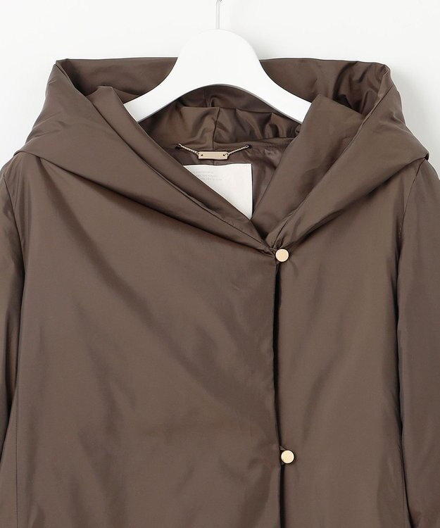 自由区 S ADSシャンブレータフタ ダウンコート ダークブラウン系