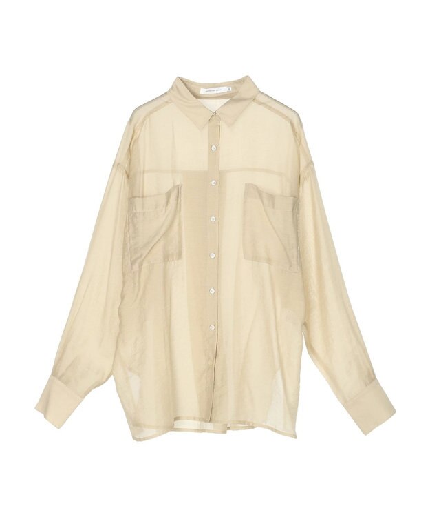 AMERICAN HOLIC シアーＣＯＯＬポケット付きルーズシャツ Light Beige