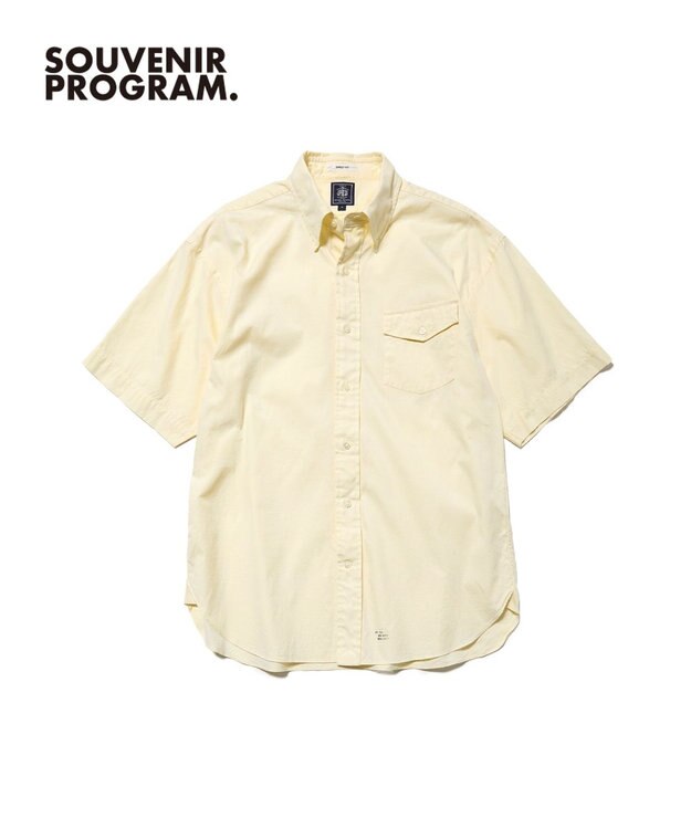 J.PRESS MEN 【J.PRESS ORIGINALS】【UNISEX】Oxford Half Sleeve Shirt / B.D. / Baggy-Fit イエロー系