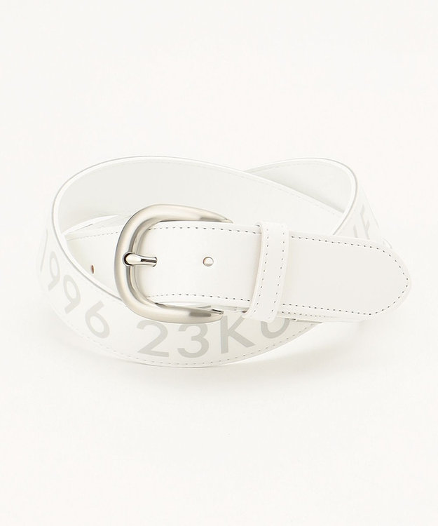 23区GOLF 【WOMEN】【日本製】ロゴプリント ベルト ホワイト系