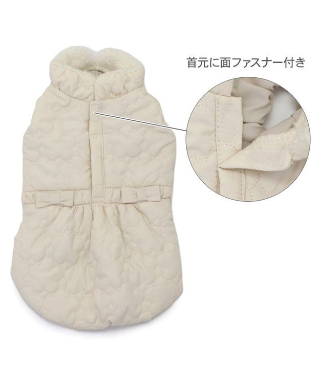 PET PARADISE ペットパラダイス 花柄キルト エアベスト  超小型犬 小型犬 ベージュ