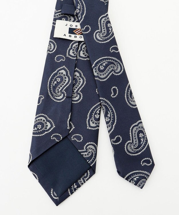 JOSEPH ABBOUD 【日本製】ネイビーペイズリー ネクタイ ネイビー系7