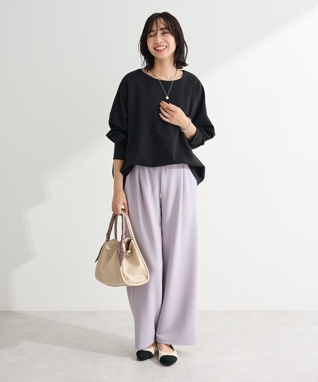 Green Parks 袖スリットカットプルオーバー Black