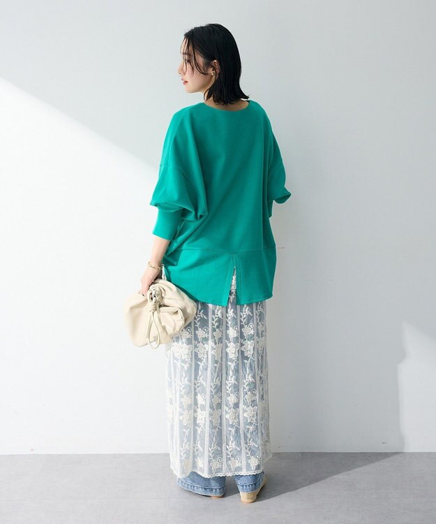 Green Parks 袖スリットカットプルオーバー Green