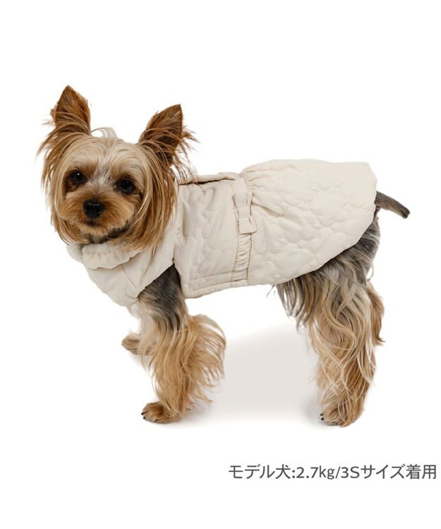 PET PARADISE ペットパラダイス 花柄キルト エアベスト  超小型犬 小型犬 ベージュ