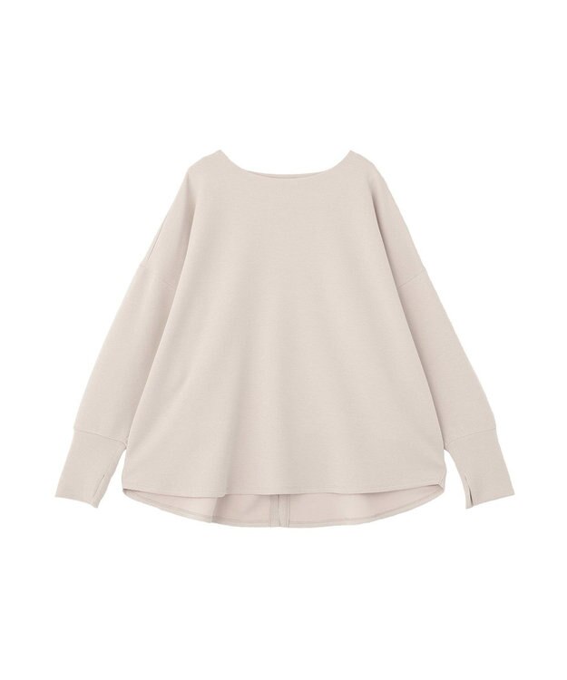 Green Parks 袖スリットカットプルオーバー Gray Beige