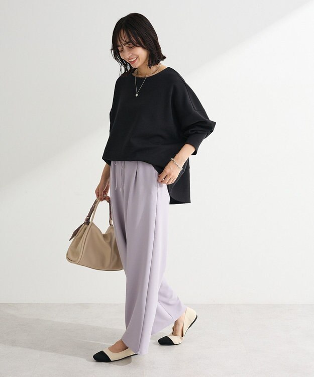 Green Parks 袖スリットカットプルオーバー Black