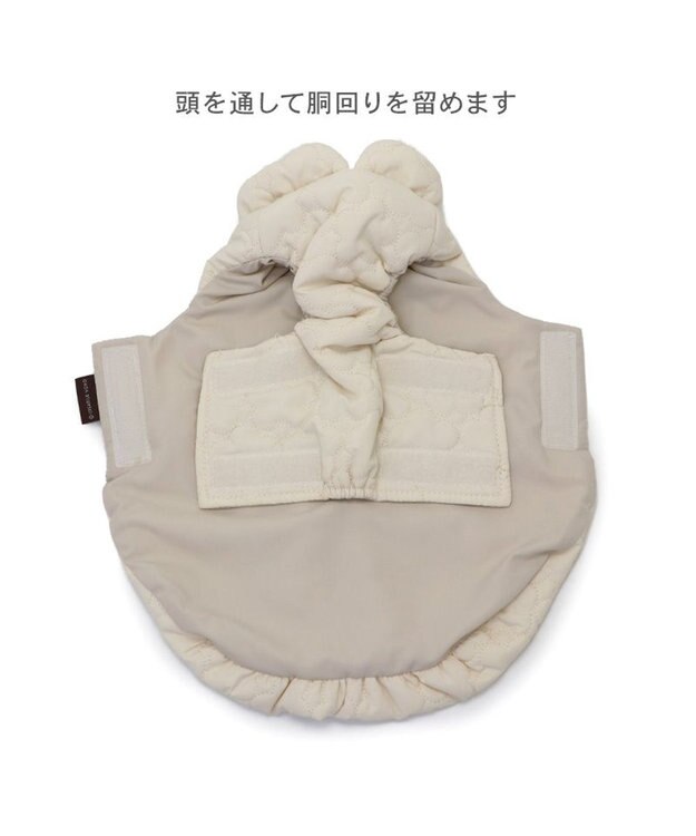 PET PARADISE ペットパラダイス 花柄キルト エアベスト  超小型犬 小型犬 ベージュ