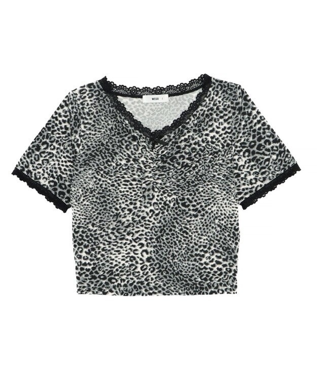 WEGO レオパードレースちびT グレー
