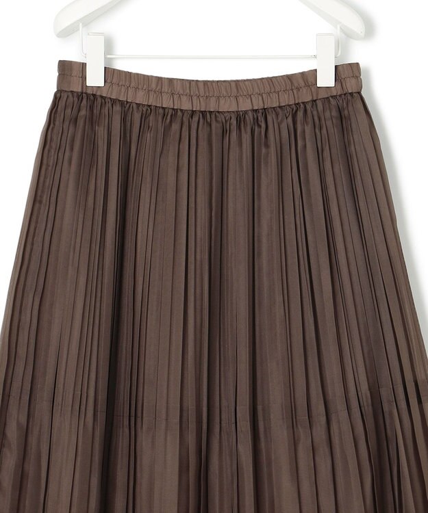 ICB 【洗える】シアープリーツオーガン スカート ソイル系