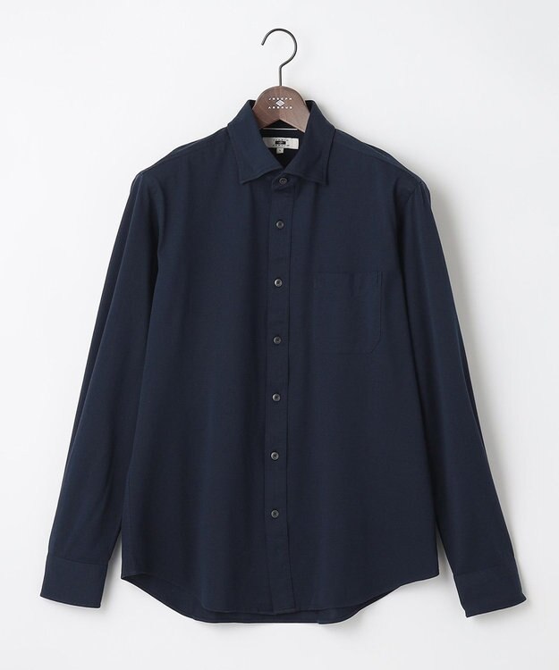 JOSEPH ABBOUD 【イージーケア】快適な着心地 ジャージーシャツ ネイビー系