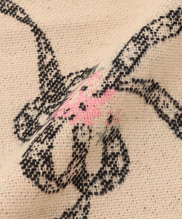 TOCCA 【フランス製】SHAKE RIBBON JAQUARD STOLE  ストール ベージュ系