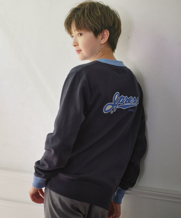 J.PRESS KIDS 【140-170cm】Jバックロゴ エンブロイダリー トレーナー ネイビー系