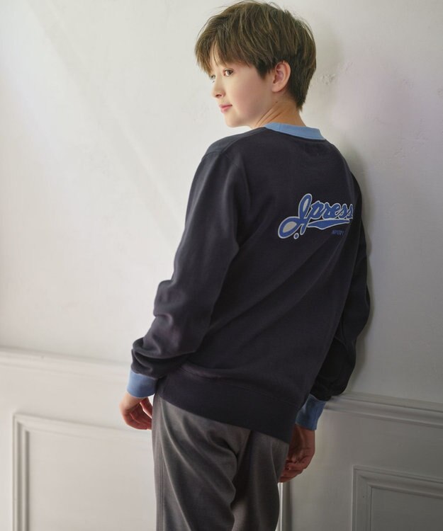 J.PRESS KIDS 【140-170cm】Jバックロゴ エンブロイダリー トレーナー ネイビー系