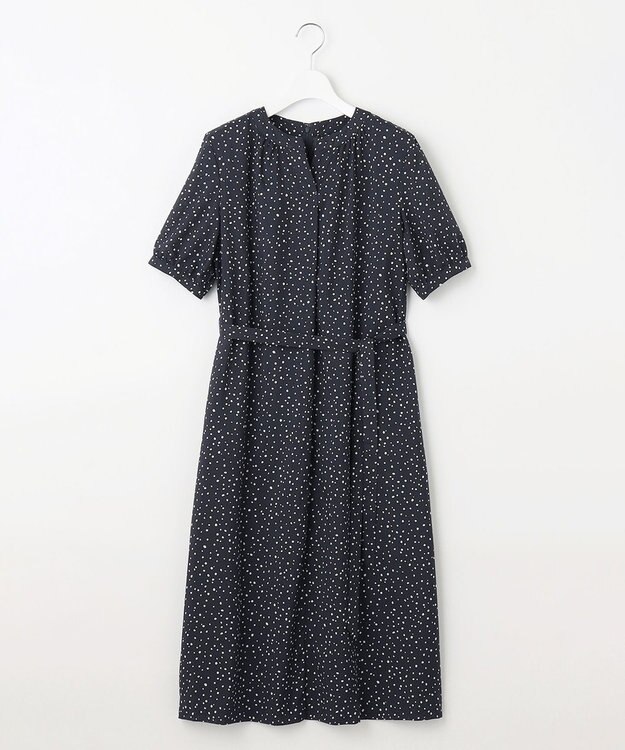 J.PRESS LADIES S 【洗える・イージーケア】スパンローンランダムドット ワンピース ネイビー系5