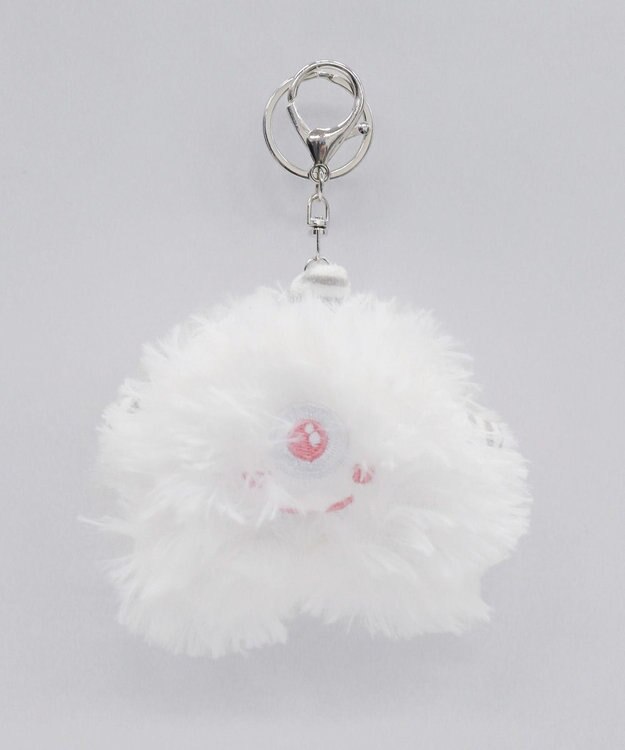 WEGO ほわほわモンスターぬいぐるみキーホルダー ホワイト