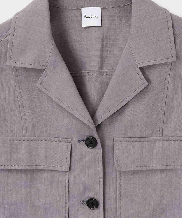 Paul Smith レーヨンリネン パッチポケット ブルゾン ライラック
