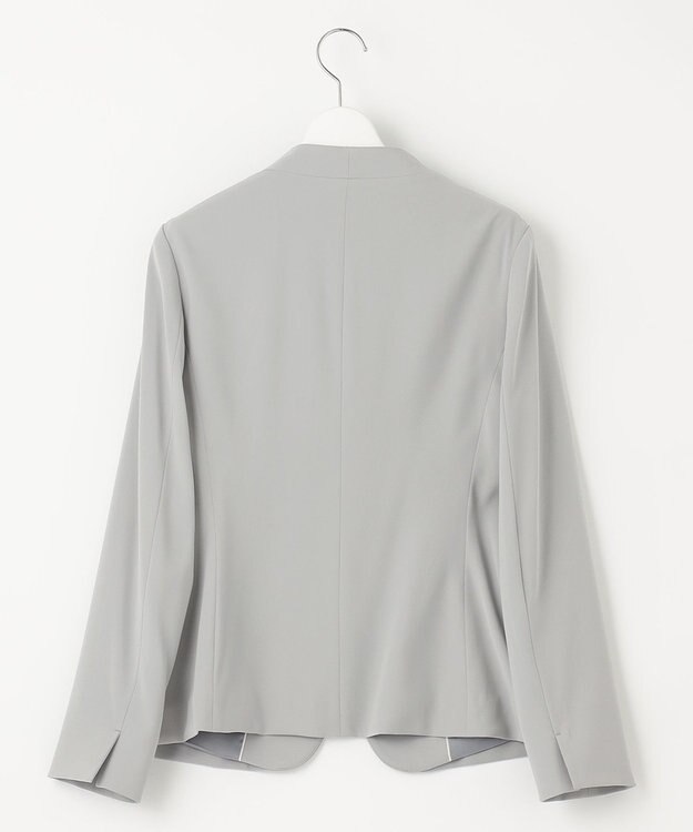 自由区 【XSサイズ～/洗える】ダブルフェイススーティング ノーカラージャケット セージ