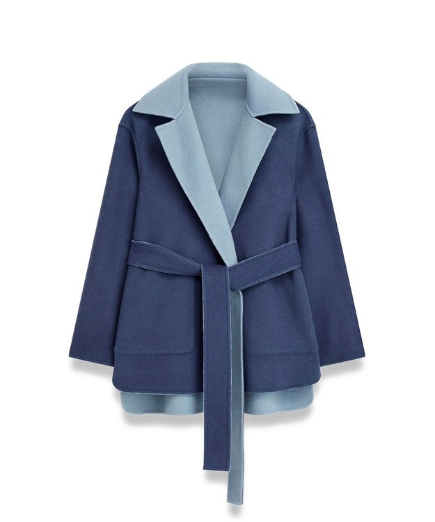 JOSEPH ダブルフェイスリバーシブル　ミドルコート Faded Sky/Harbour