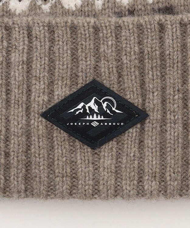 JOSEPH ABBOUD MOUNTAIN ラム×モールジャカード ニットキャップ アイボリー系7
