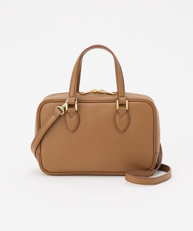 russet 【2025AW新作】シュリンクレザー2WAYミニボストンバッグ(CE-1581) Brown