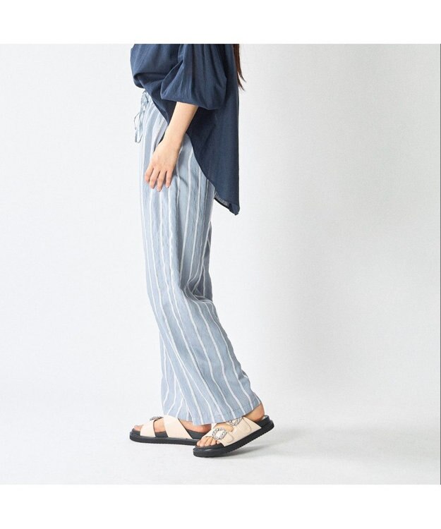 MODE ET JACOMO <carino>厚底ビジューバックルサンダル アイボリー