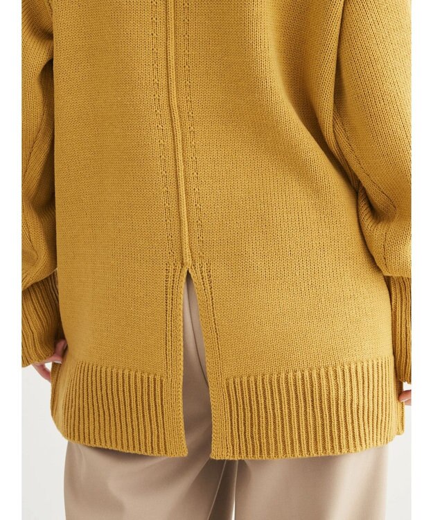 Green Parks ・Ｐｅｔｉｔ　Ｆｌｅｕｒ　タートルバックスリットニット Yellow