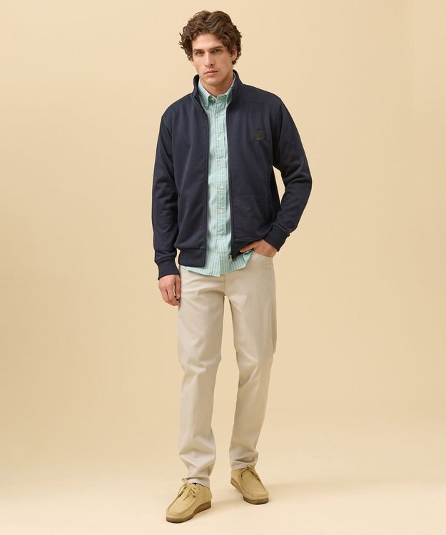 J.PRESS MEN オーバルワンポイント トラックジャケット ネイビー系