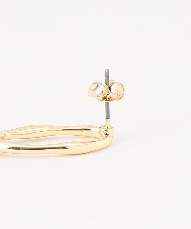 ANY オーバルパールピアス（両耳用） ゴールド系