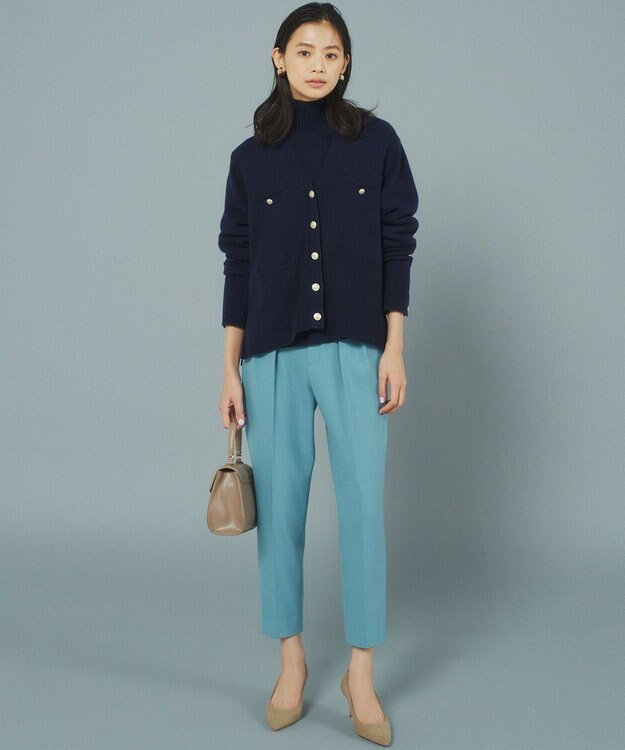 組曲 【WEB限定】ウールカシミヤミックス カーディガン ネイビー