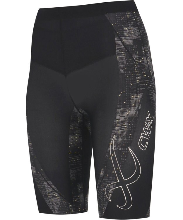 CW-X 【WOMEN】 CW-X レディース スポーツタイツ ハーフ(ひざ上丈) 下半身サポート(股関節・腰・おしり・ふともも) マラソン 球技 HZY695 /ワコール シルバーグレー