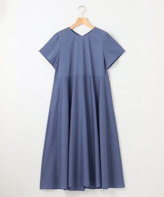 組曲 【洗える・共布ベルト付き】ナチュラル サマードレス ブルー系