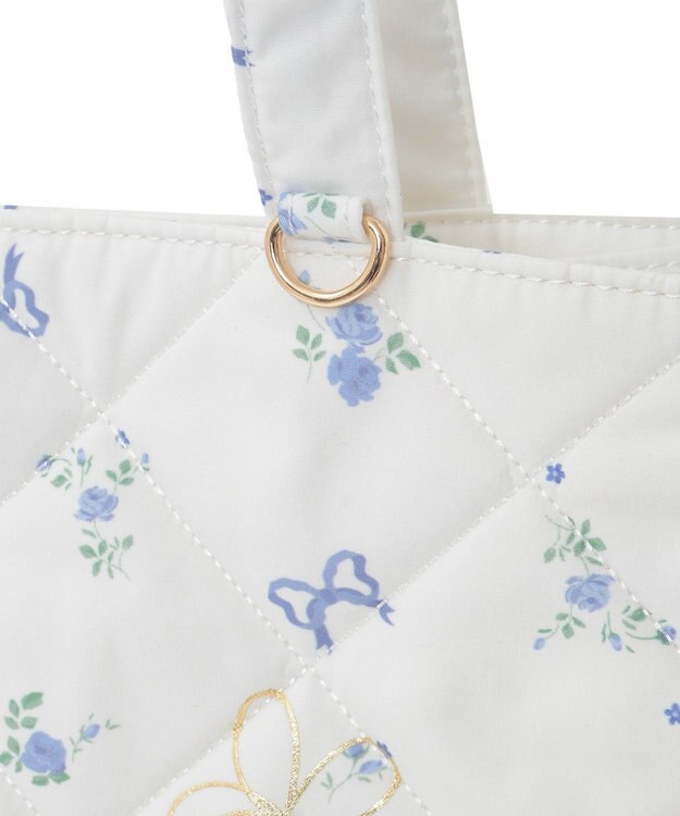 Maison de FLEUR フラワーリボンプリントスクエアトートバッグ Lavender