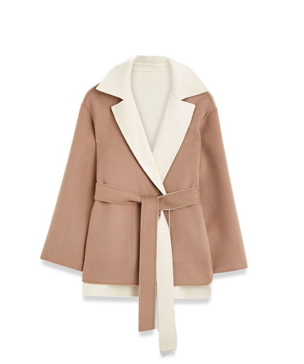 JOSEPH ダブルフェイスリバーシブル　ミドルコート Ivory/Blusher