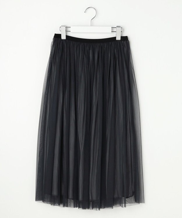 J.PRESS LADIES 【2way】リバーシブル チュール スカート ネイビー系